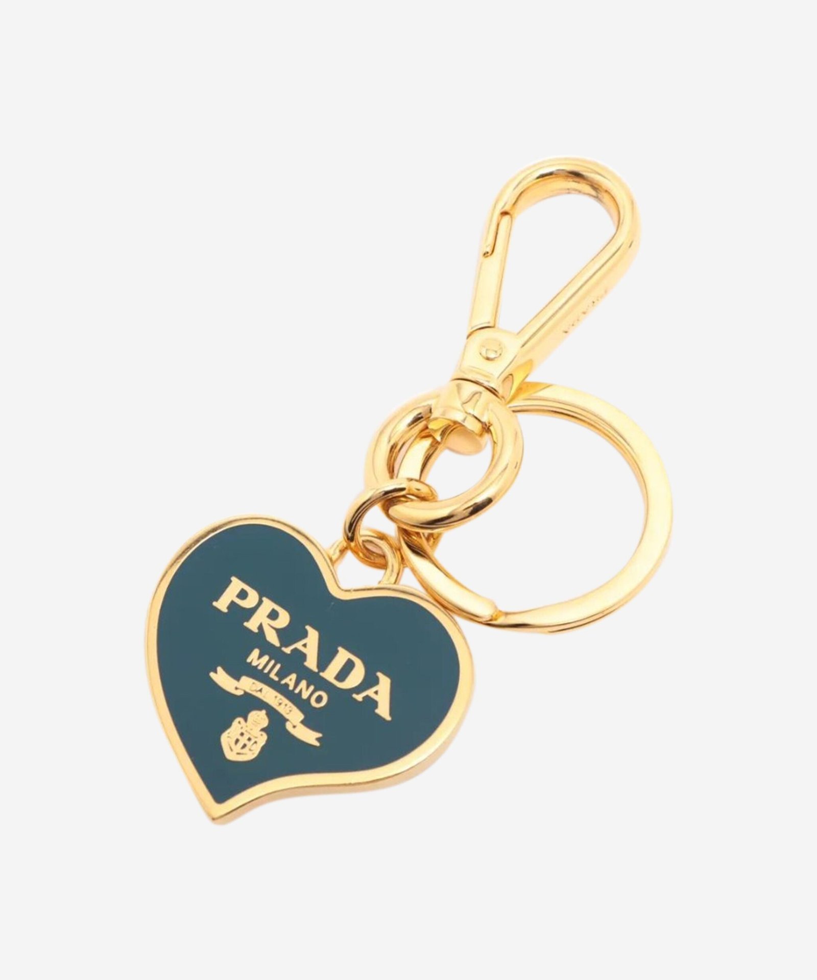 Prada Blue Heart Keychain