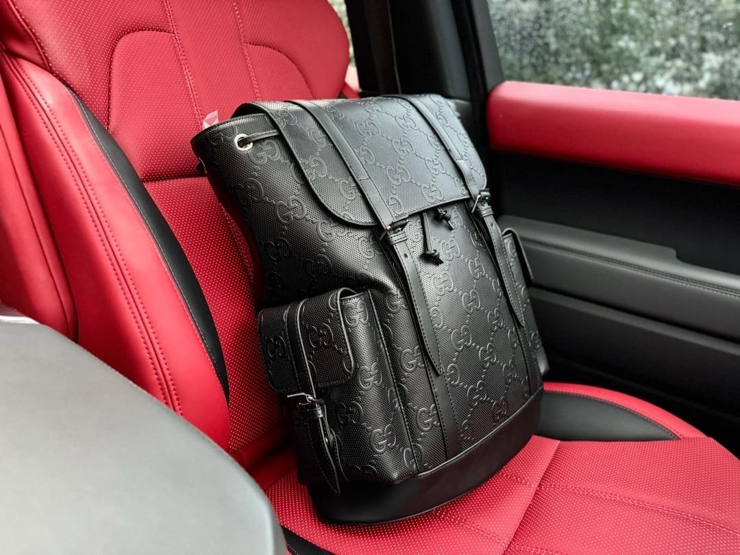 Gucci GG Leather Backpack - Image 4