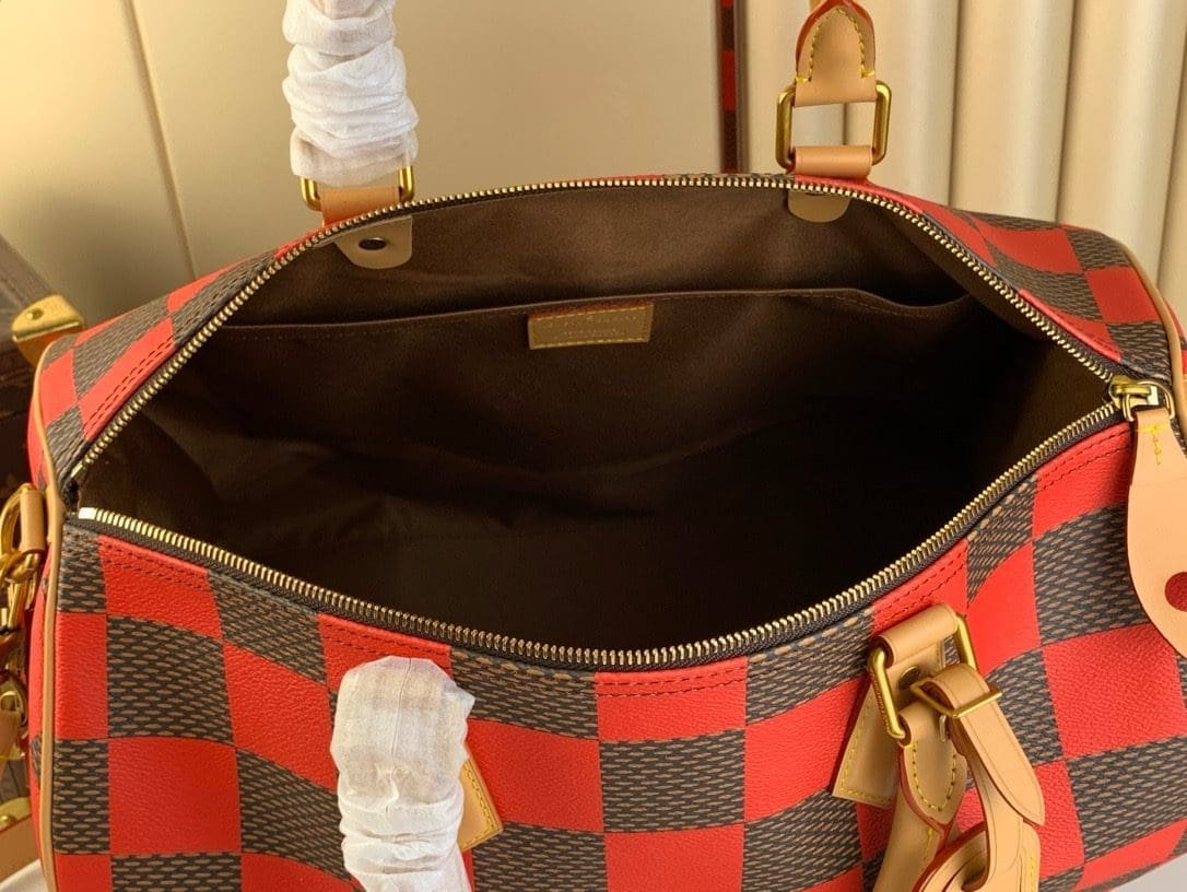 Louis Vuitton Speedy40 Bold Red Damier Pop Canvas - Image 6