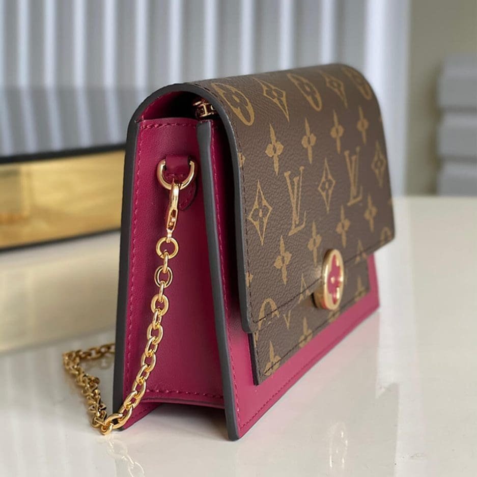 Louis Vuitton Flore Chain WOC Fuchsia - Image 4