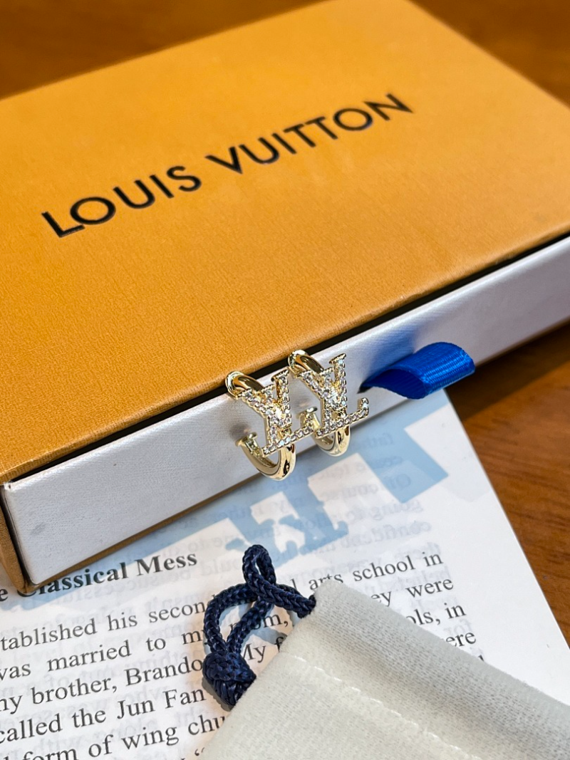 Alternative view of LV Logo Clip-On Earrings
