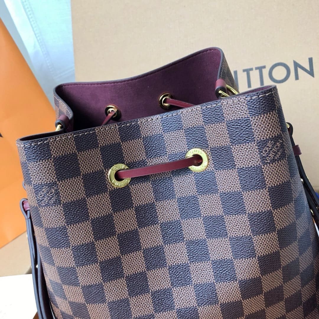 Louis Vuitton Noe Damier Red Bucket Bag - Image 8