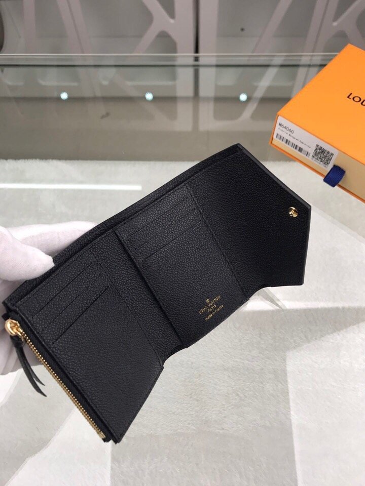 Louis Vuitton Victorine Wallet Monogram Empreinte Black For Women, Women's Wallets 4.7in/12cm LV M64060 - TEMAFES - Image 3