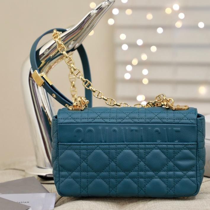 Dior Small Caro Deep Blue Cannage Hand Bag - Image 4