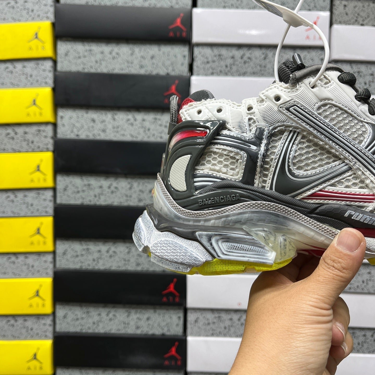 Alternative view of Balenciaga Runner 7.5 Grey White Fluo