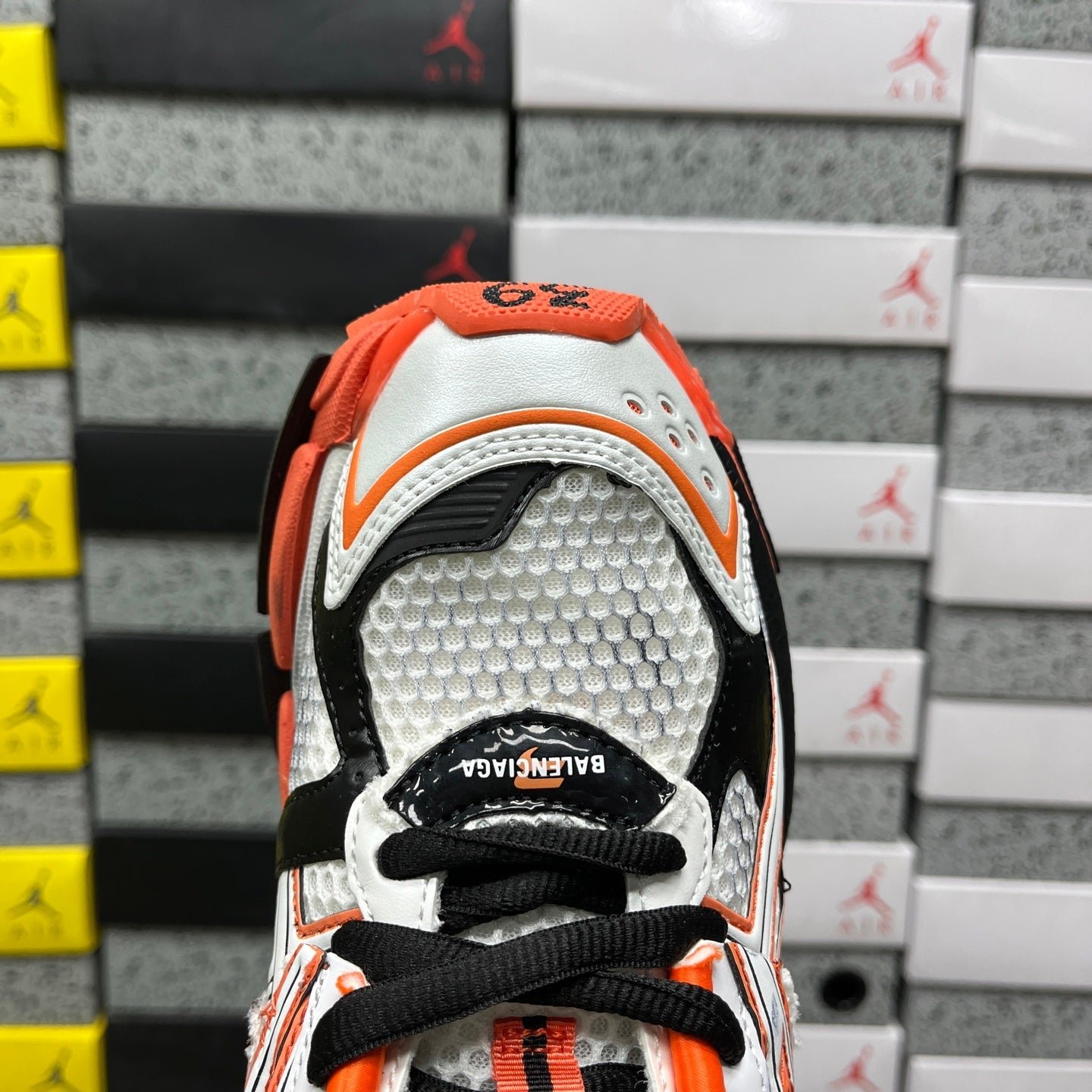 Balenciaga Runner 7.5 White Orange Black - Image 3