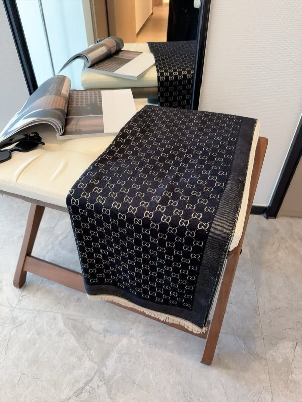 GUCCI Wool Multi-tone GG Scarf - Image 15