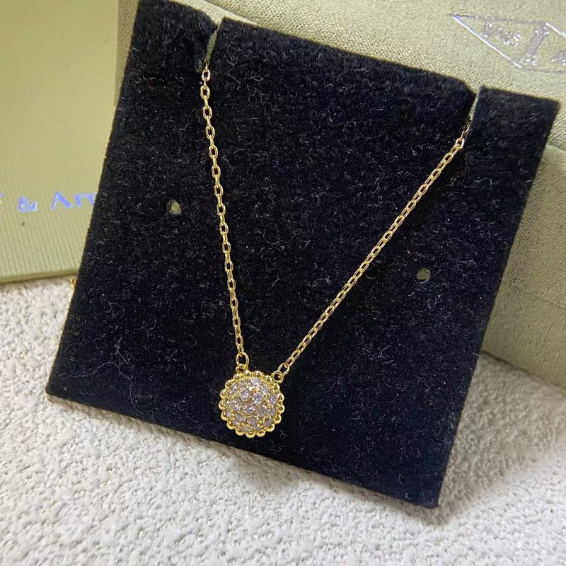 VCA Round Full Diamond Candy Pendant Necklace
