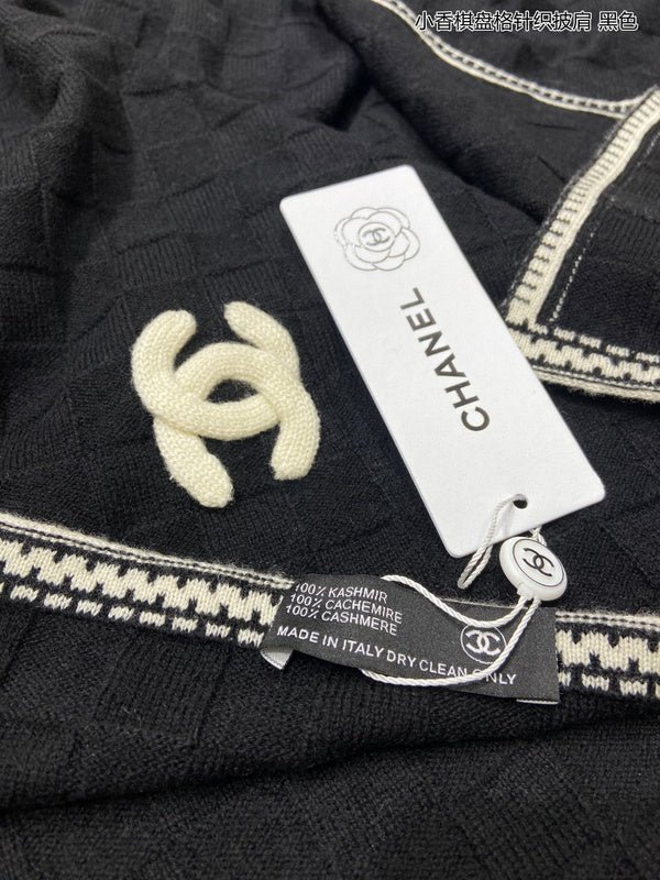 CHANEL Stitched Edge CC Shawl - Image 16