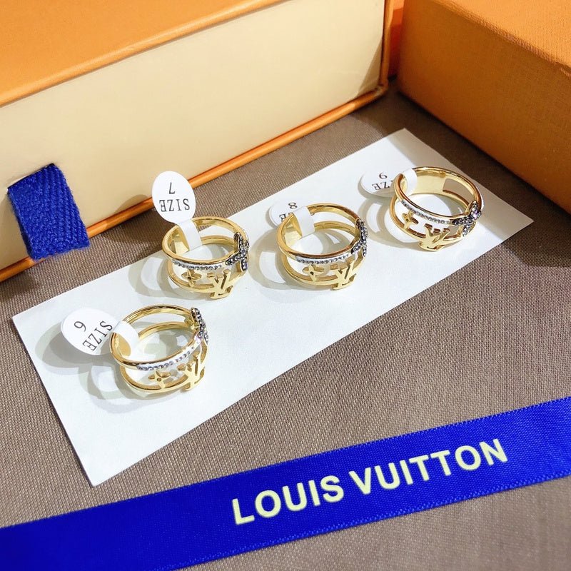 LV Double Hoop Logo Effortless Ring - Image 3