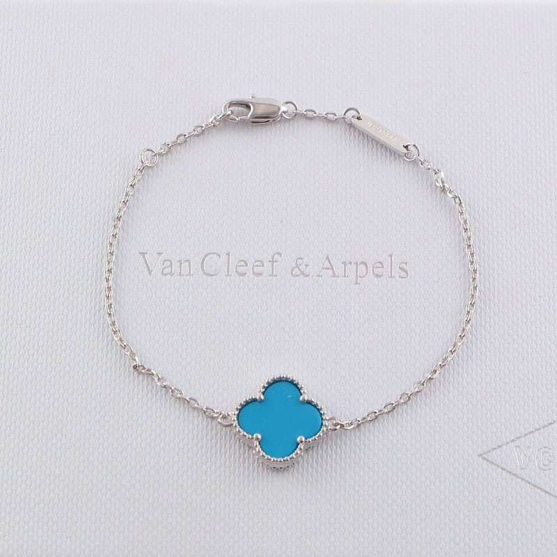 VAB1 4 Clover Bracelet single flower steel braceletabout 17cm+4cm extra Jewelry - Image 19