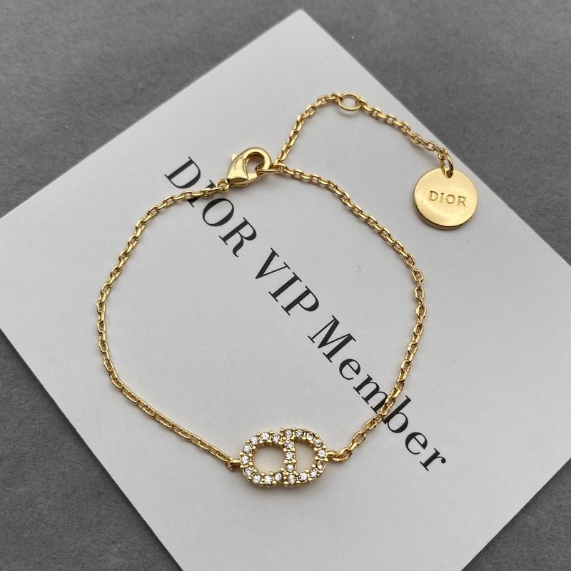 Dior Two-Tone Logo Chain Bracelet