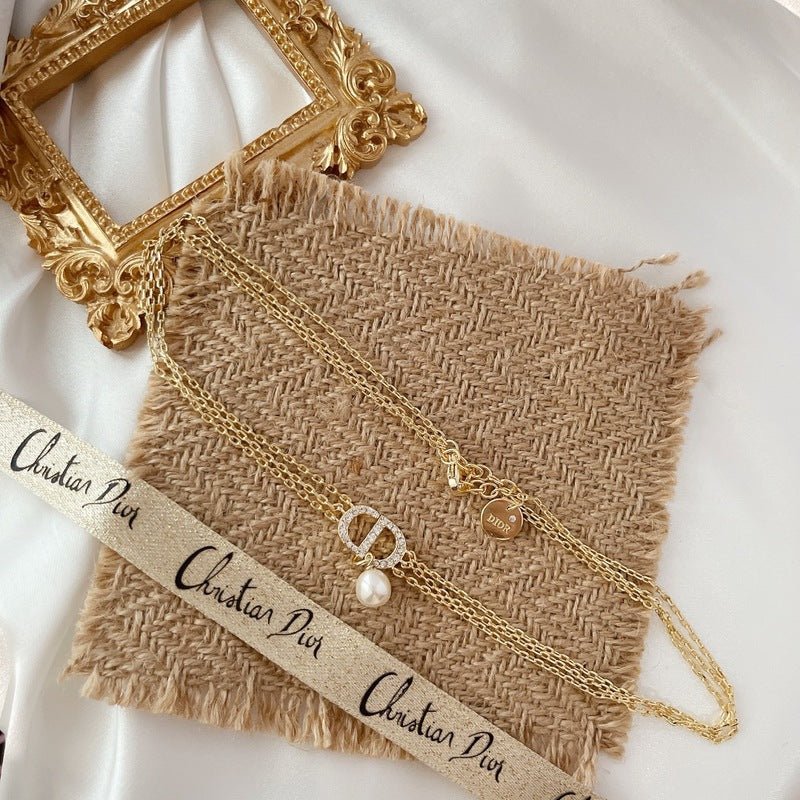 Dior Layered CD Pearl Choker - Image 5