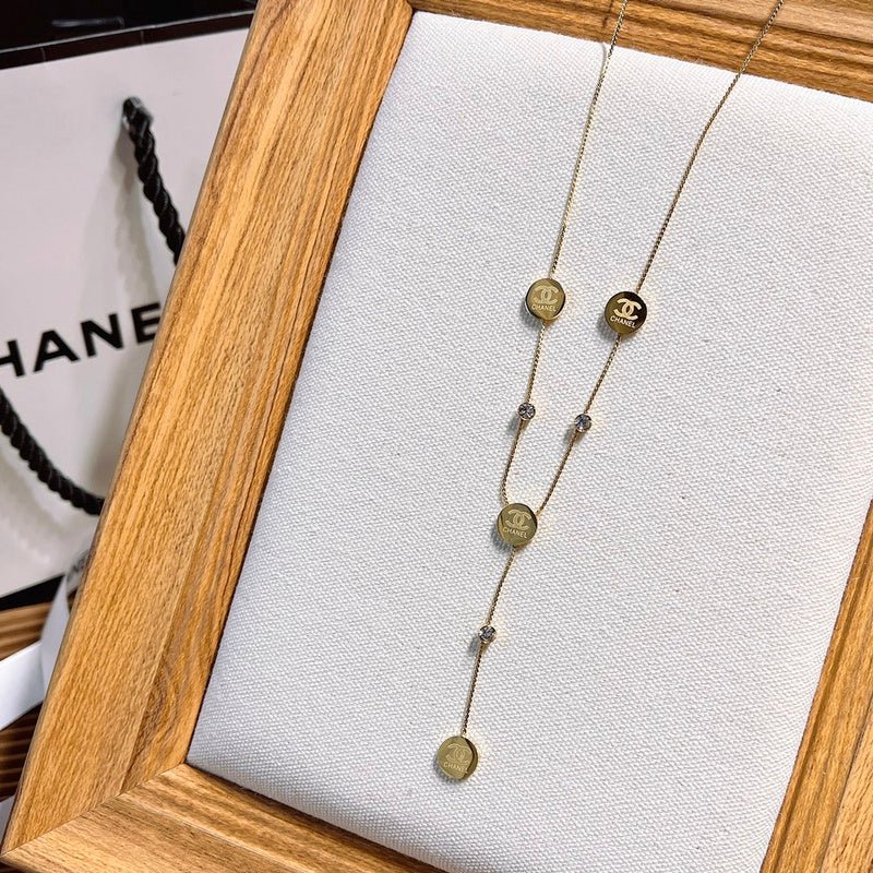 Chanel Gold Multi Round CC Y-Drop Long Necklace - Image 5
