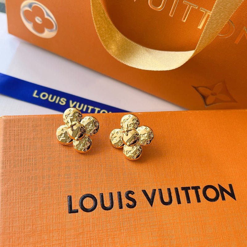 LV Monogram Flower Earrings - Image 5