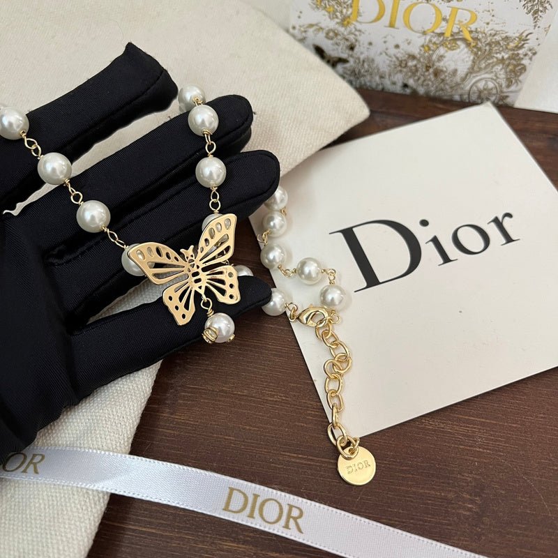 Alternative view of Dior Butterfly Crystal Necklace