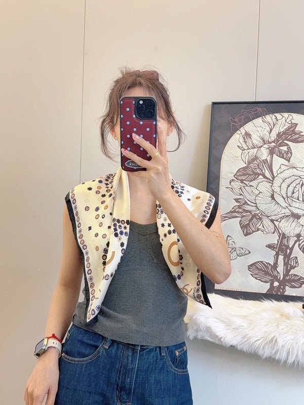 XCC35 Silk satin 70-70CM scarf - Image 8