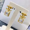 Chanel Solid Gold CC Square Crystal