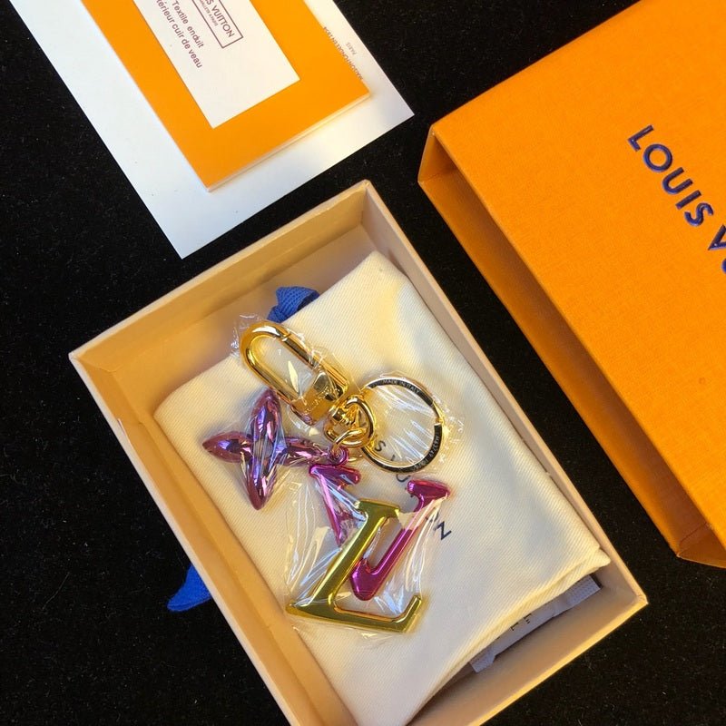 LV Iridescent Heart Ornament Logo Keychain - Image 9