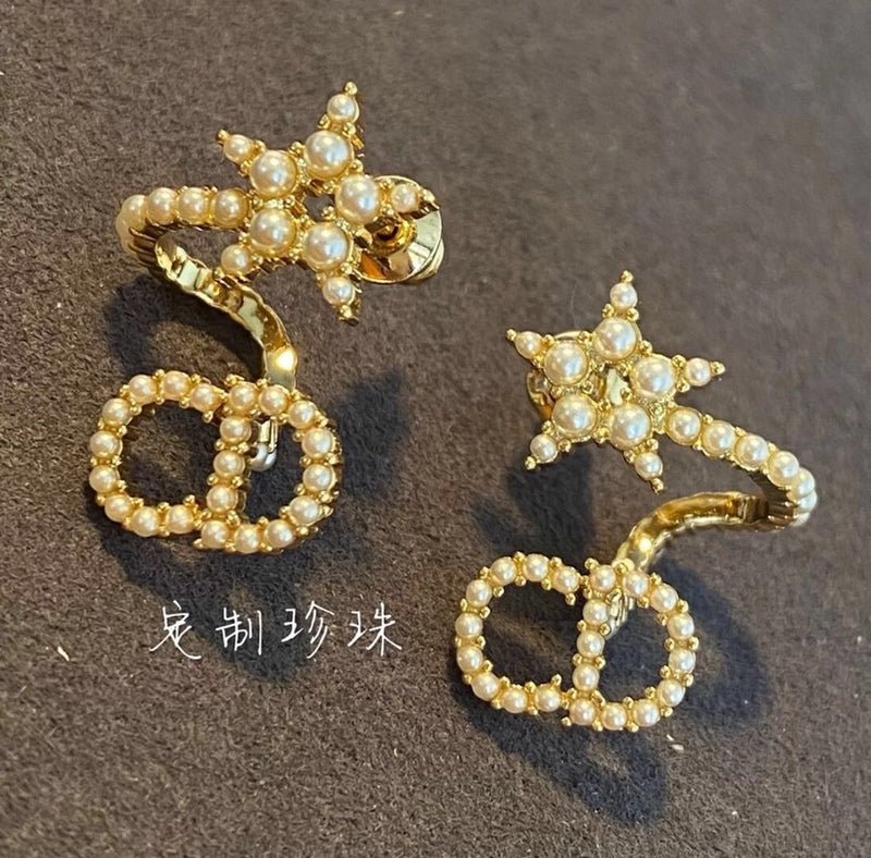 Dior Pearl Star CD Ear Cuffs