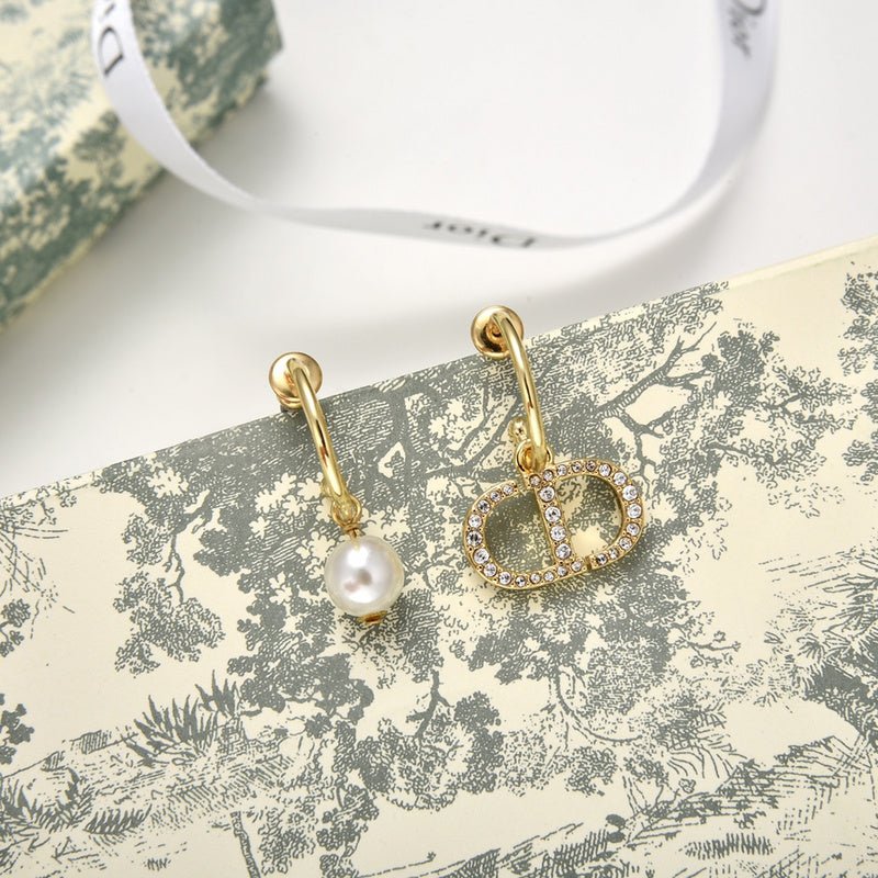 Alternative view of Dior Crystal Hoop Drop Earrings