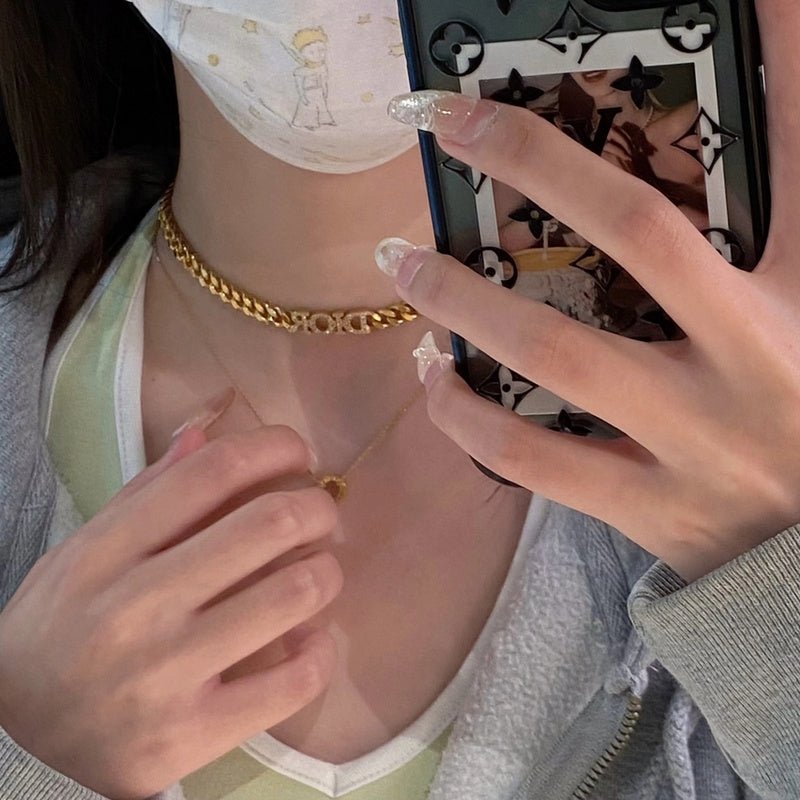 Alternative view of Dior Crystal Logo Chain Set