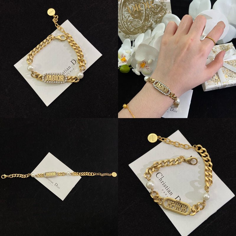 Dior Gold "J'ADIOR"  Pearl Bracelet