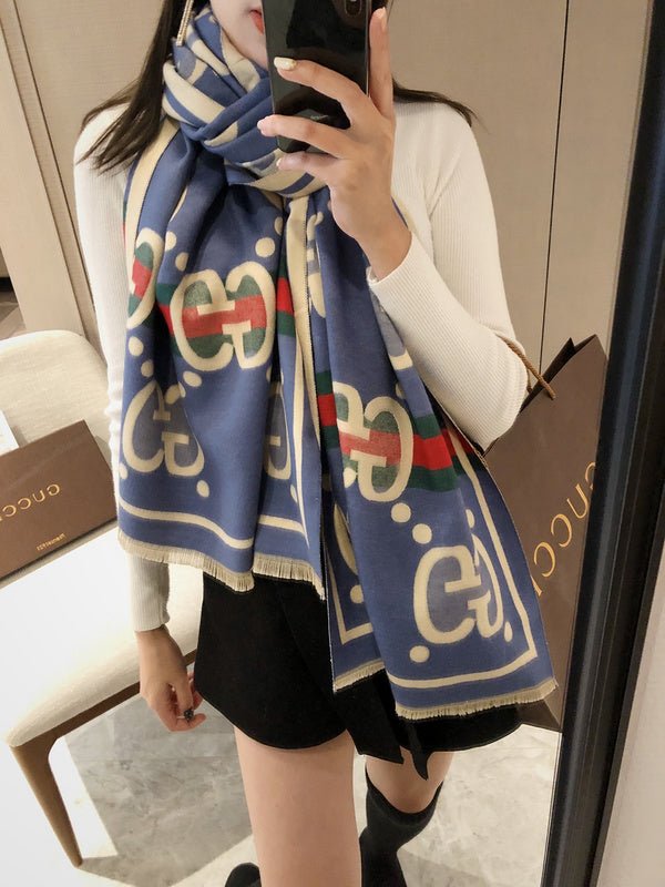 GUCCI Twill Web GG Long Scarf - Image 15