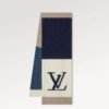LV Color Block Design Monogram Knit Fabric Scarf