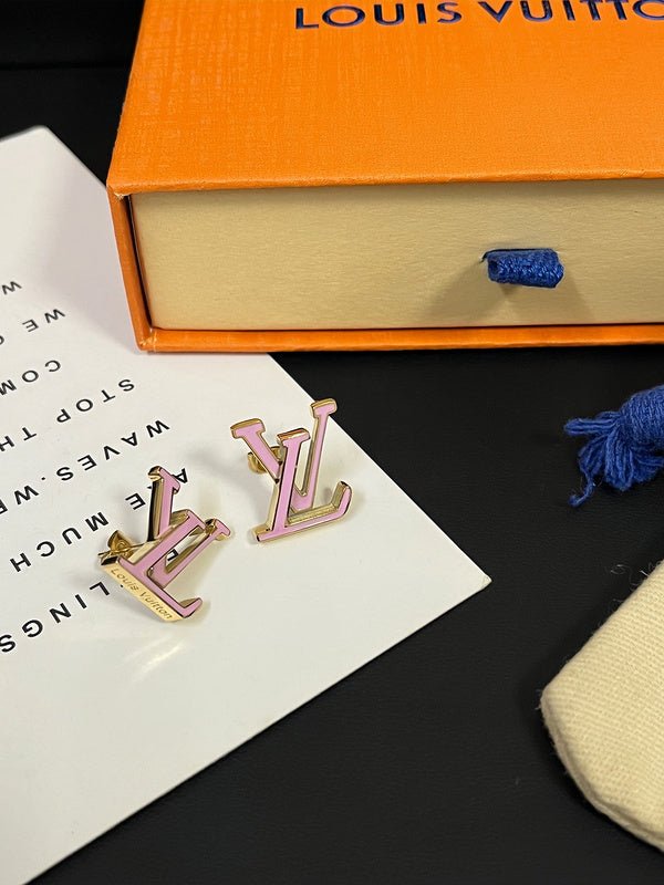 Alternative view of  LV Enamel Logo Stud Earrings