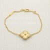 Single Gold Four-Leaf Clover Bracelet
