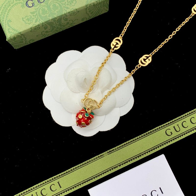 GUCCI Gold Enamel Strawberry Bracelet - Image 4