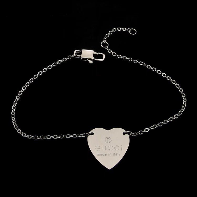 GUCCI Heart Logo Thin Chain Necklace Set - Image 3