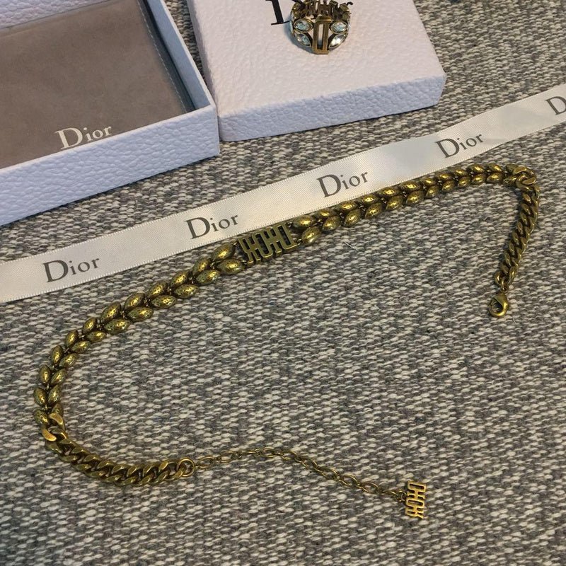 Dior Vintage Crystal Leaf Necklace - Image 12
