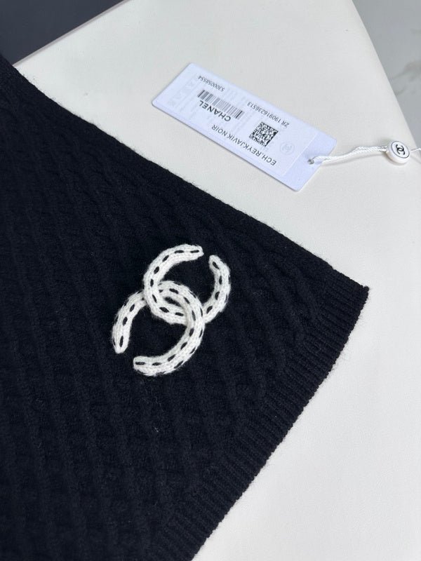 Chanel Waffle Knit Tie Scarf - Image 10