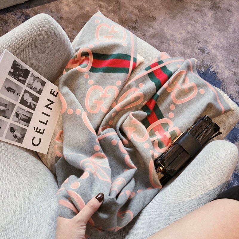 GUCCI Twill Web GG Long Scarf - Image 7