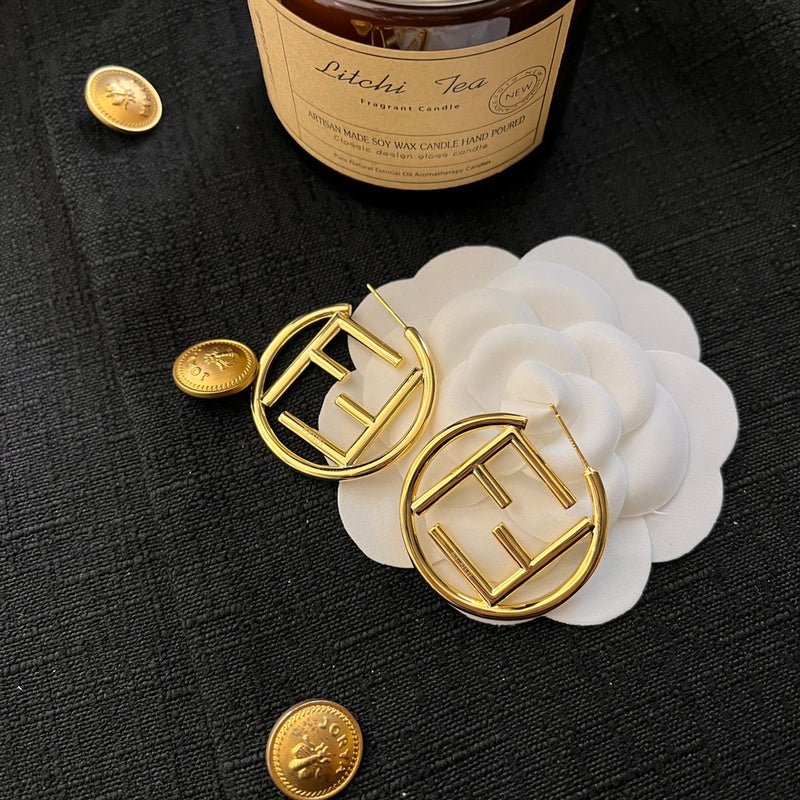 Alternative view of FENDI Metal FF Logo Large Earring