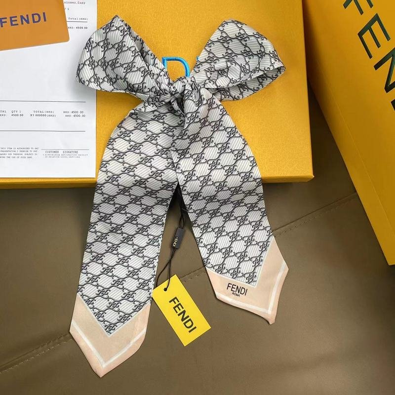 Fendi Silk Twill Monogram Scarf