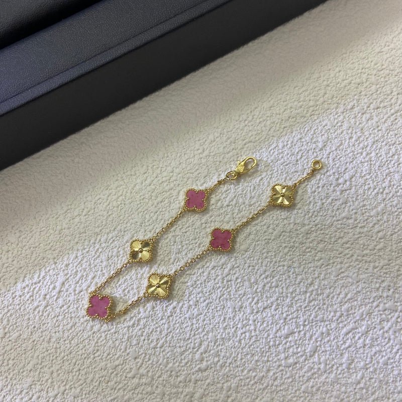 Alternative view of AVSB6  New Laser Rose Pink mini six-flower bracelet jewelry
