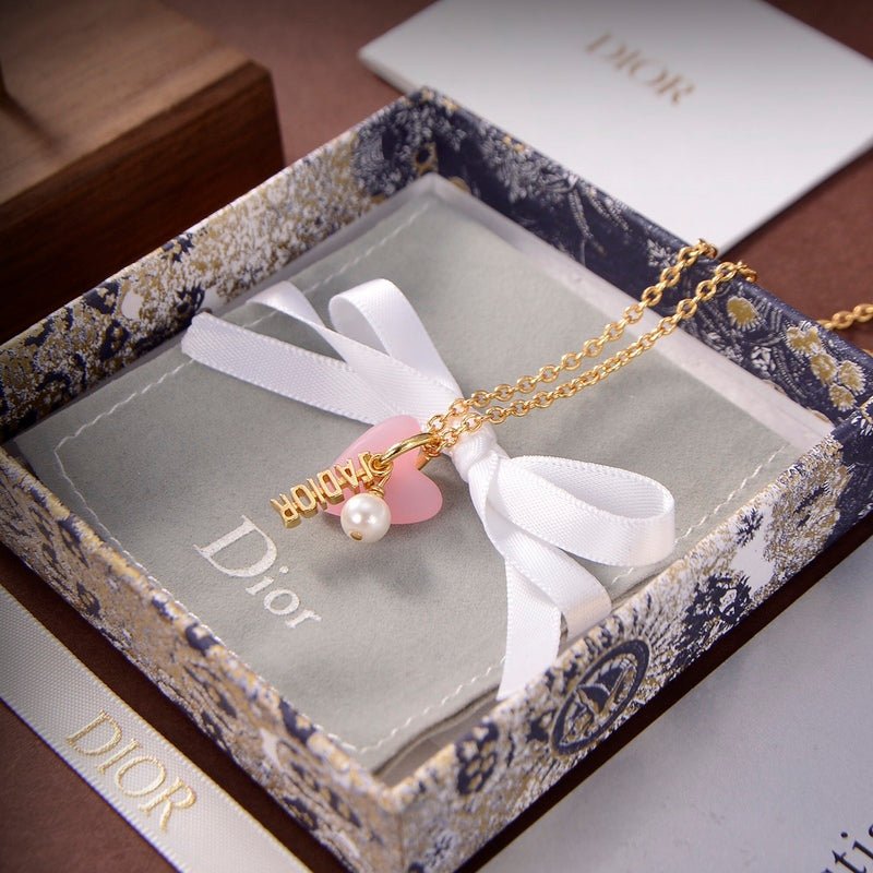 Alternative view of Dior Pink "J'ADIOR" Heart Necklace