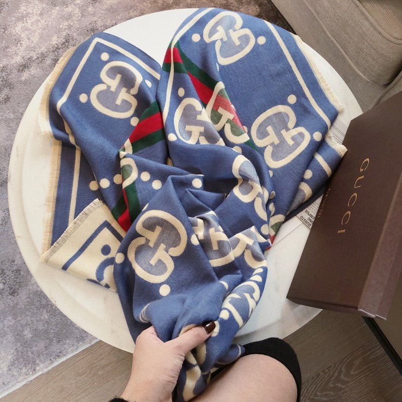 GUCCI Twill Web GG Long Scarf - Image 12