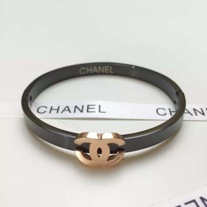 CHANEL Matte Black Titanium Rose Gold CC