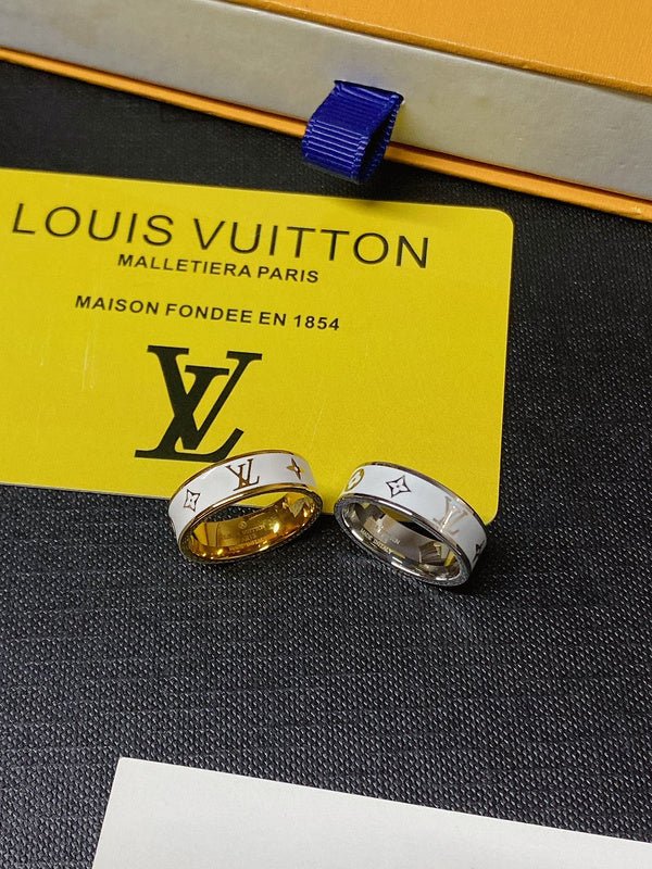 Alternative view of LV Two-Tone Enamel Band Ring