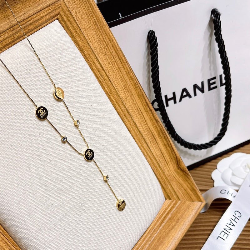 Alternative view of Chanel Gold Multi Round CC Y-Drop Long Necklace