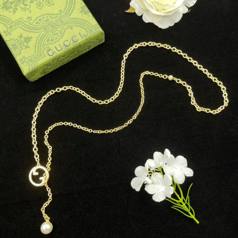 Alternative view of GN35  Necklace 316L steel plating gold Jewelry