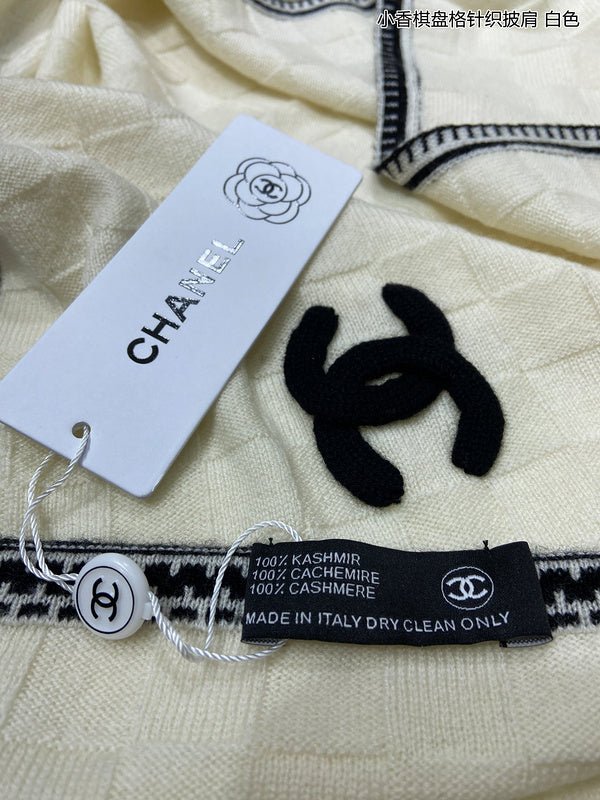 CHANEL Stitched Edge CC Shawl - Image 10
