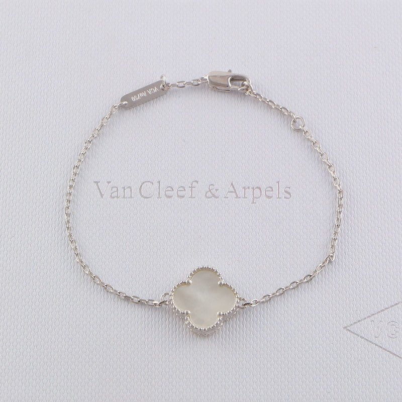 VAB1 4 Clover Bracelet single flower steel braceletabout 17cm+4cm extra Jewelry - Image 18
