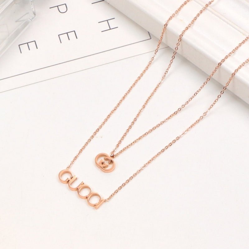 Alternative view of GCN13 Necklace copper plating gold Jewelry