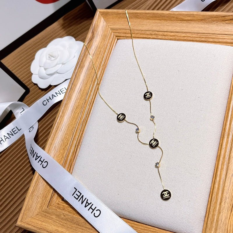 Chanel Gold Multi Round CC Y-Drop Long Necklace - Image 3