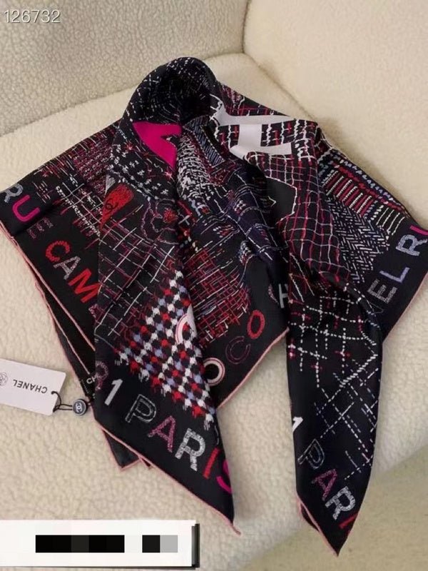 XCC19 Silk satin 90-90CM scarf - Image 12
